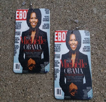 Load image into Gallery viewer, Michelle Obama Ebony Magazine Earrings Kargo Fresh