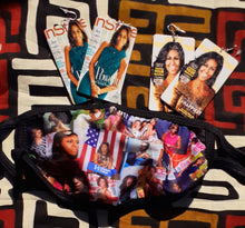 Load image into Gallery viewer, Michelle Obama Fashion Face Mask and Earrings Set Kargo Fresh