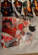 Load image into Gallery viewer, Michelle Obama Fashion Face Mask and Earrings Set Kargo Fresh