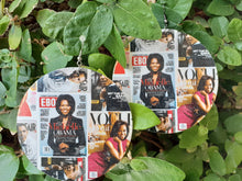 Load image into Gallery viewer, Michelle Obama Magazine Covers Earrings Kargo Fresh