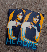 Load image into Gallery viewer, Michelle Obama wooden HOPE dangle Earrings Kargo Fresh