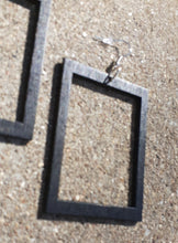 Load image into Gallery viewer, Minimalist Design Natural Wood Square Hoops Earrings Kargo Fresh