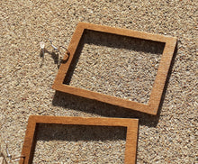 Load image into Gallery viewer, Minimalist Design Natural Wood Square Hoops Earrings Kargo Fresh