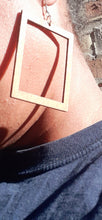 Load image into Gallery viewer, Minimalist Design Natural Wood Square Hoops Earrings Kargo Fresh