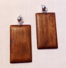 Load image into Gallery viewer, Minimalist Wooden tablet Clip On Earrings Kargo Fresh