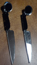 Load image into Gallery viewer, Mirrored acrylic Knife Pop art style Earrings Kargo Fresh