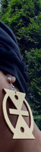Load image into Gallery viewer, Natural Wood Adinkra Symbol Earrings Kargo Fresh