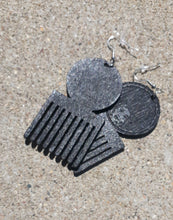 Load image into Gallery viewer, Natural Wood Afro Pick Earrings Kargo Fresh