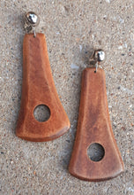 Load image into Gallery viewer, Natural Wood BOHO Clip On Earrings Kargo Fresh