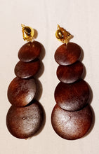 Load image into Gallery viewer, Natural Wood Geometric Clip On Earrings Kargo Fresh