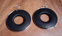 Load image into Gallery viewer, Natural Wood and Metal Hoop Earrings Kargo Fresh