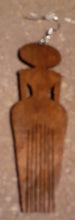 Load image into Gallery viewer, Natural Wooden Afro Pick Earrings Kargo Fresh