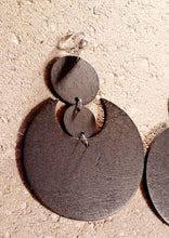 Load image into Gallery viewer, Natural Wooden Crescent Moon Clip On Earrings Kargo Fresh