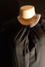 Load image into Gallery viewer, Phillip Lim Classic Black Crepe with Embellished Collar Sheath Dress Size Small Kargo Fresh