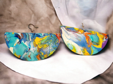 Load image into Gallery viewer, Abstract handpainted Wooden Earrings