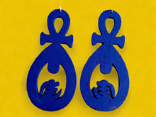 Load image into Gallery viewer, Classic Wooden Ankh Earrings