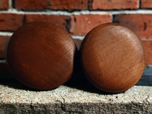 Load image into Gallery viewer, Extra large chunky handcarved wooden studs clip on
