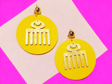 Load image into Gallery viewer, Handpainted Adinkra Symbol Clip On Earrings