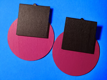 Load image into Gallery viewer, Handmade Minimalist Geometric shapes earrings