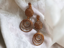 Load image into Gallery viewer, Clip on handmade rhinestone dangle earrings