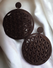 Load image into Gallery viewer, Clip on 7 Chakra Flower of Life Earrings