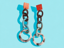 Load image into Gallery viewer, Handmade Acrylic multi hoop clip on earrings