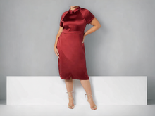Load image into Gallery viewer, Making the Cut Season 3 episode 3 Satin Midi Dress NWT 3XL