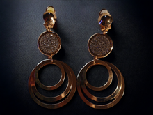 Load image into Gallery viewer, Multi hoop and Rhinestone Clip on earrings
