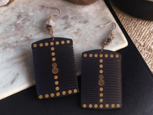 Load image into Gallery viewer, Handmade Wooden Afro Comb Earrings