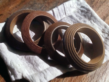 Load image into Gallery viewer, Vintage Chunky Wooden Bangle Set