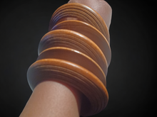 Load image into Gallery viewer, Vintage Chunky Wooden Bangle Set