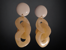 Load image into Gallery viewer, Handmade chunky acrylic chain clip on earrings