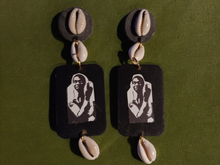 Load image into Gallery viewer, Fela Kuti Tribute Large Wooden Dangle Pop Art Earrings