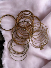 Load image into Gallery viewer, Set of 25 Chunky gold Bangles for large hands/wrist