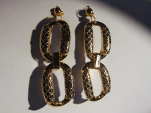 Load image into Gallery viewer, Giant gold acrylic chain clip on earrings