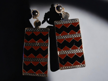 Load image into Gallery viewer, Abstract enameled clip on earrings