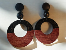 Load image into Gallery viewer, Handmade Natural Wood Clip On Earrings