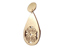 Load image into Gallery viewer, Handpainted adinkra clip on earrings