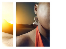 Load image into Gallery viewer, Handmade lucite and Natural Wood Clip On Earrings
