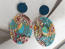 Load image into Gallery viewer, Handmade abstract boho clip on earrings