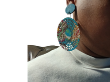 Load image into Gallery viewer, Handmade abstract boho clip on earrings