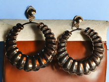 Load image into Gallery viewer, Chunky Bamboo clip on hoops