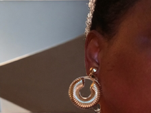 Load image into Gallery viewer, Vintage style Bamboo clip on hoops