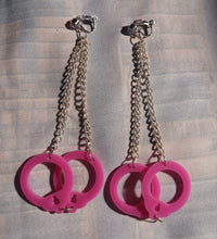 Load image into Gallery viewer, Pop art hand cuff clip on earrings Kargo Fresh