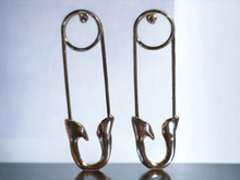 Load image into Gallery viewer, Pop art safety pin earrings Kargo Fresh