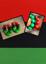 Load image into Gallery viewer, RBG Wooden bangle and earrings Set Kargo Fresh