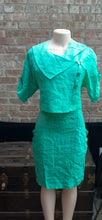 Load image into Gallery viewer, Rare Vintage African American Designer Jermikko Linen Skirt Suit Kargo Fresh