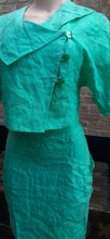 Load image into Gallery viewer, Rare Vintage African American Designer Jermikko Linen Skirt Suit Kargo Fresh