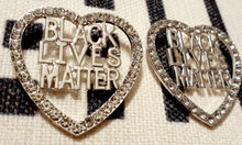 Load image into Gallery viewer, Rhinestone Black Lives Matter Earrings Kargo Fresh