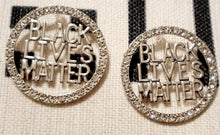 Load image into Gallery viewer, Rhinestone Black Lives Matter Earrings Kargo Fresh